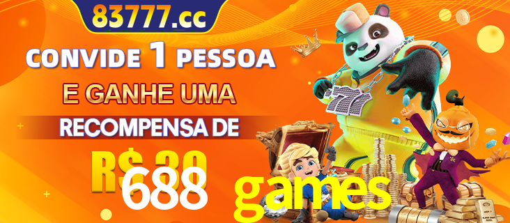 Banner institucional da 688 games sobre parceria de marcas e criação de uma marca de excelência, apresentando os mascotes de jogos populares como o Fortune Tiger.