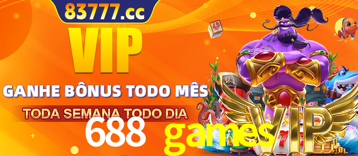 Banner promocional do 688 games oferecendo 100% de recompensas adicionais contínuas para quem fizer o login diário (Daily sign-in), com um mascote de coelho.