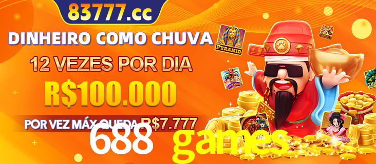 Banner do programa de recompensas Recomende para amigos do 688 games, detalhando os bônus por convidar amigos, com prêmios que chegam a R$288.888.