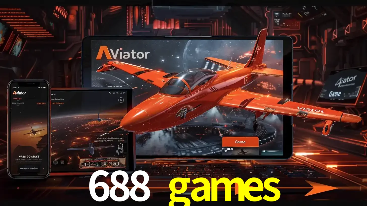 Apresentação tecnológica do jogo Aviator com um avião saindo da tela de um tablet, demonstrando a experiência imersiva em múltiplos dispositivos no 688 games.