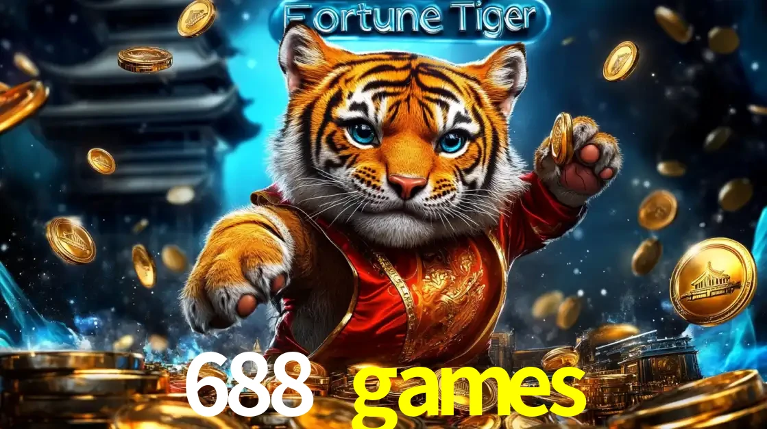 Imagem promocional do jogo de slot Fortune Tiger, com um tigre majestoso em traje tradicional cercado por uma fortuna em moedas de ouro, disponível agora no cassino 688 games.